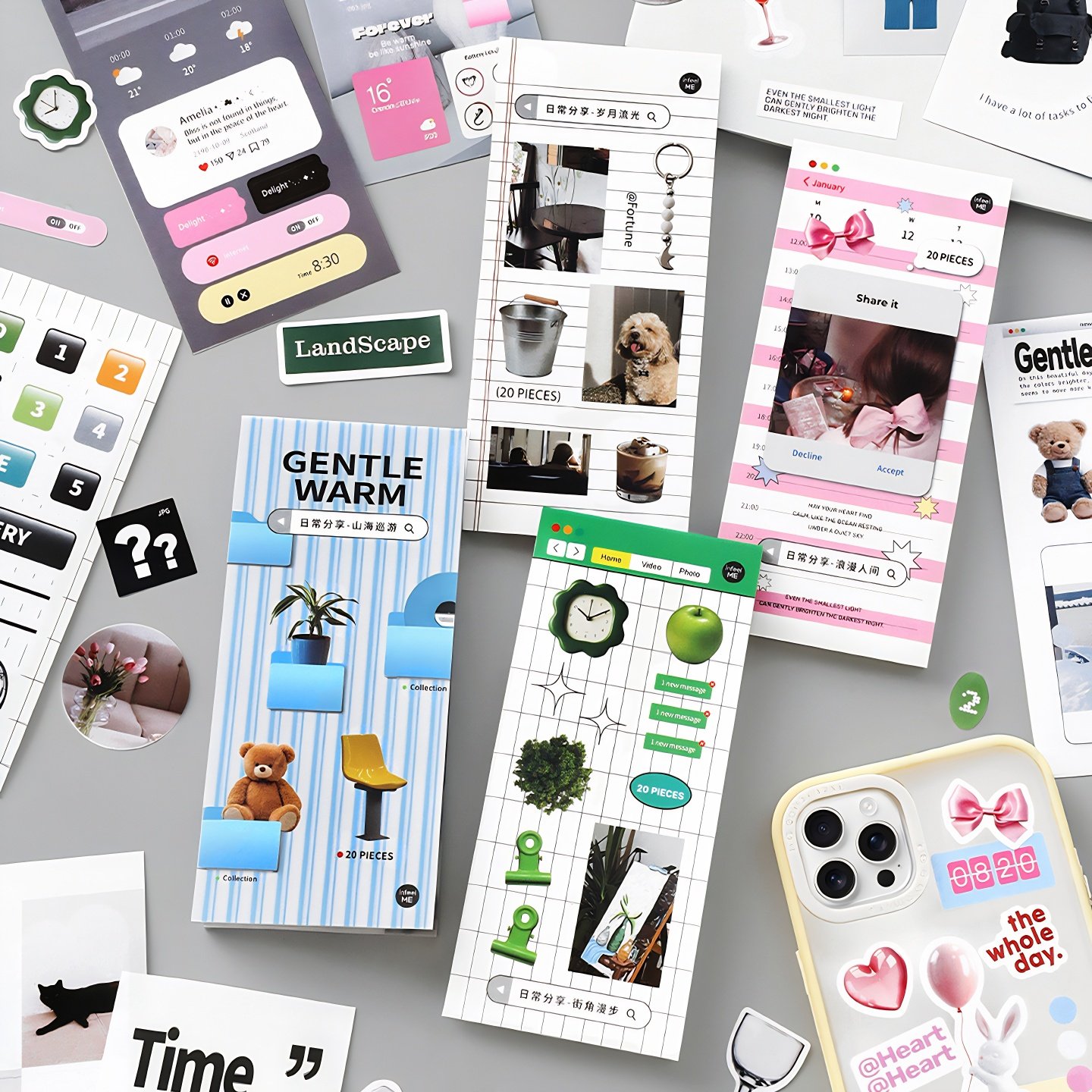 infeelme日常分享手帐杂志贴纸本韩系ins素材手账贴纸一本贴纸书