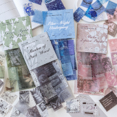 陌墨复古双材质万物静默如迷手帐贴纸邮票形状手账素材装 饰贴画