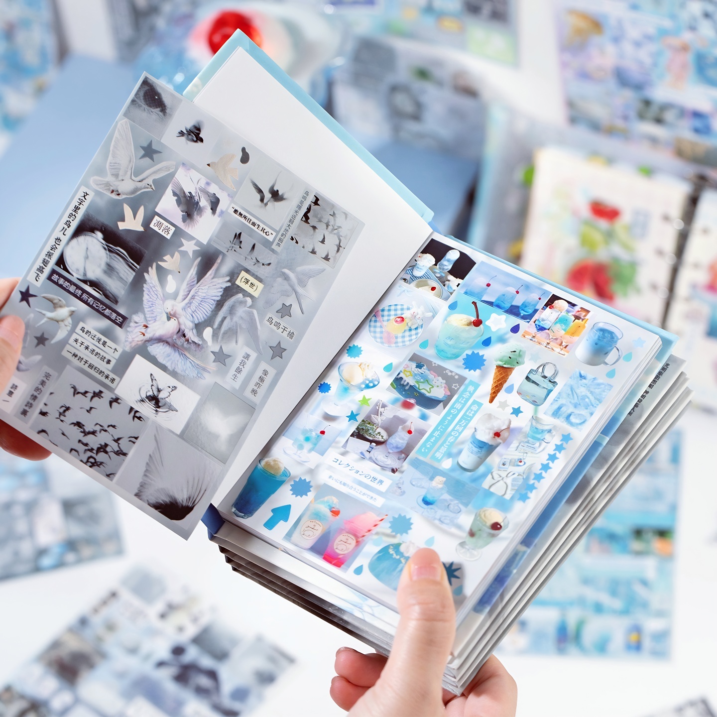 晚风信笺延边切杂志ins风古早贴纸本复古贴纸手帐素材装饰贴纸书