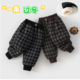冬季 一条过冬宝宝加厚加绒保暖大棉裤 儿童男童女童休闲外穿格子裤