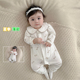长袖 女宝宝卡哇伊夏季 薄款 爬服空调服小月龄婴儿衣服莫代尔连体衣
