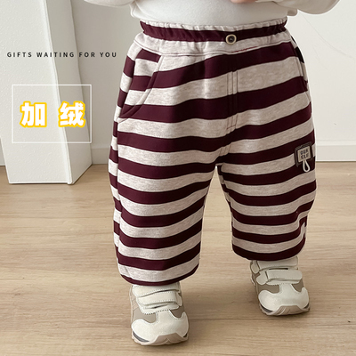班纳之家小童加绒休闲运动裤秋冬