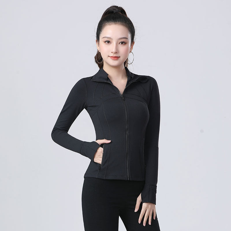 丹宝罗修身显瘦拉丁舞上衣国标舞运动长袖外套开衫跑步瑜伽服新款