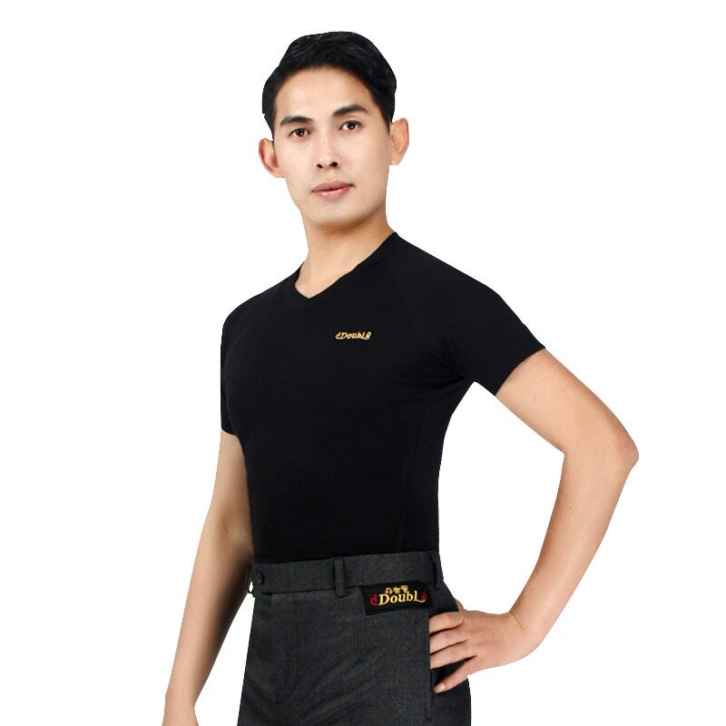 练功服交谊舞丹宝罗夏季短袖黑色