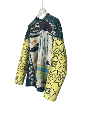 小众设计！印花长袖t恤2026新款早秋纯棉气质圆领宽松波点上衣女