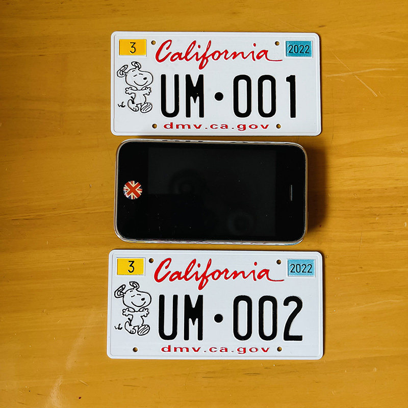 定制美国加州玩具车牌1/8 10rc模型车牌3d金属字效果加利福尼亚州