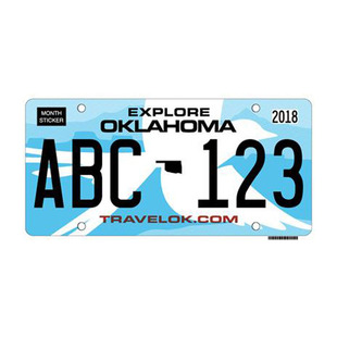 俄克拉何马州车牌玩具美国车牌照号码定制金属字情怀钥匙扣冰箱贴