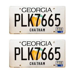 美国佐治亚州车牌定制玩具车牌照金属立体字情怀钥匙扣冰箱贴挂件