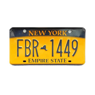 美国纽约州模型车牌金属凸字油漆反光怀旧情怀款纪念号码曾经往事