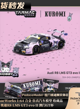 [PDS]TarmacWorks 1:64 奥迪R8 LMS GT3 evo II 澳门GT杯合金车模