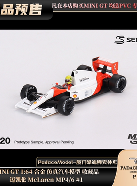 [PDS]MINI GT 1:64 迈凯伦 McLaren MP4/6 #1 合金车模 收藏品
