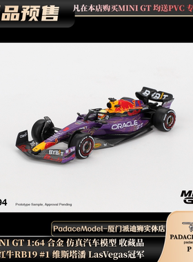 [PDS]MINI GT 1:64F1红牛RB19 #1 维斯塔潘 LasVegas冠军合金车模