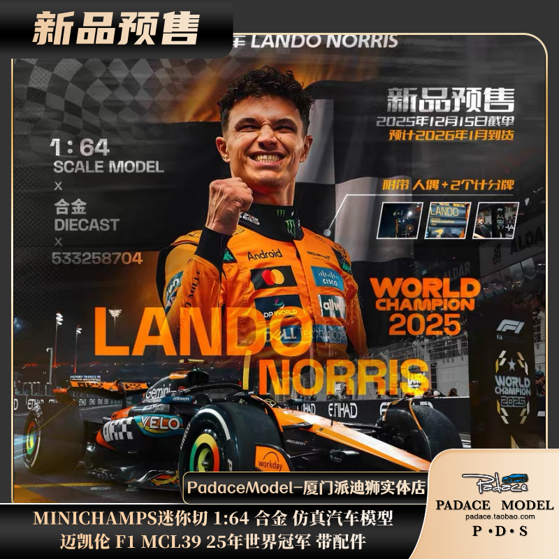 迈凯伦F125年世界冠军带配件