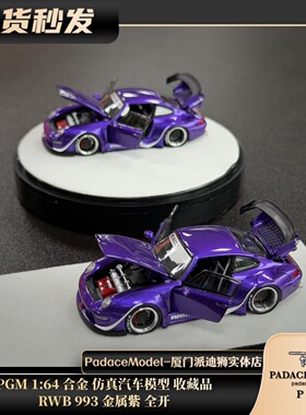 [PDS]PGM 1:64 RWB 993 金属紫 全开 合金 仿真汽车模型 收藏品