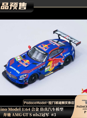 [PDS]Rhino Model 1:64 奔驰 AMG GT S nls2冠军 #3 合金汽车模型