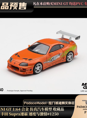 [PDS]MINI GT 1:64 丰田 Supra速霸 速度与激情 #1250 合金车模