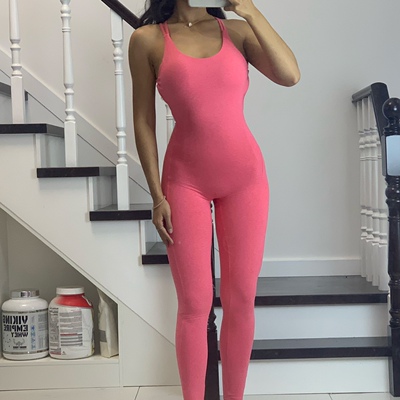 KIYA PEACH连体菊花bombshell同款超软糯带胸垫连体健身服