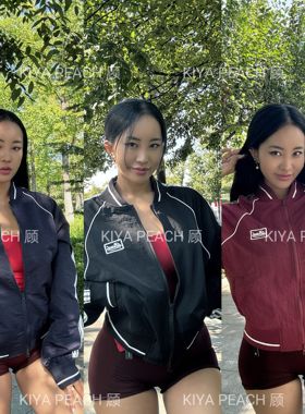 KIYA PEACH 顾badblood高级感炸街复古棒球服新款宽松外套女