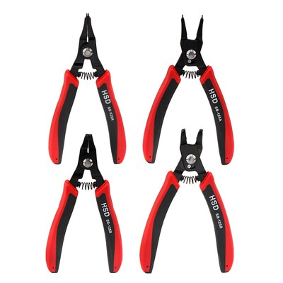 台湾HSD超细卡簧钳工业级6寸电子内卡外卡弹簧钳轴用穴用挡圈钳