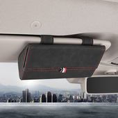 汽车眼镜收纳盒创意高档车载遮阳板眼镜盒车内眼镜夹子车顶墨镜架