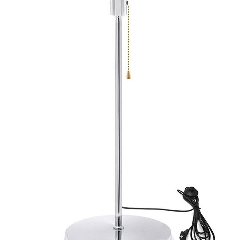 覆古拉炼开关落地灯灯座灯架灯杆金色银色设计DIY脚踏开关E27客厅