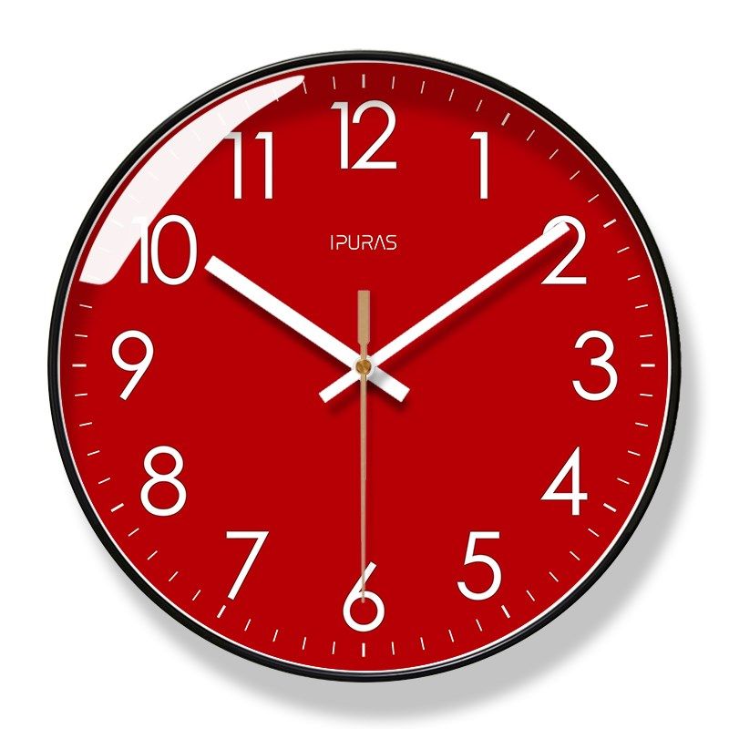 精选自动对时电波钟6311简约少女客厅钟表挂墙经典大气时钟挂钟静,家居饰品,挂钟,淘宝优惠券,粉丝福利购,淘宝优惠卷