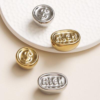 轻奢派法式银色柜门把手高级感单孔衣柜抽屉把手陶瓷现代简约创意