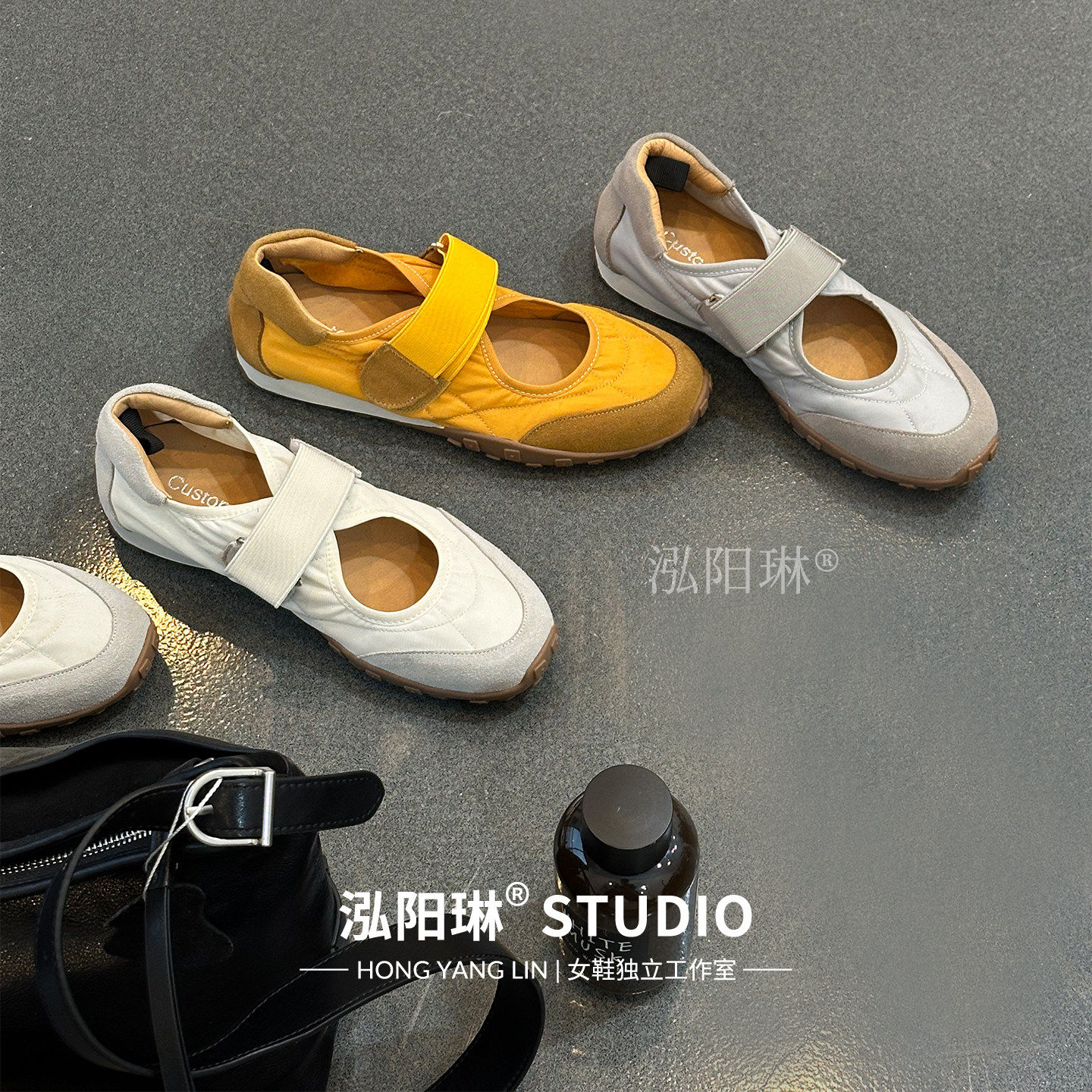 泓阳琳～黄色平底玛丽珍鞋女2026春季新款厚底运动休闲百搭德训鞋,女鞋,德训鞋,淘宝优惠券,粉丝福利购,淘宝优惠卷