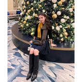 爆款 泓阳琳 长靴巨好看高筒骑士靴 长筒靴女款 冬季 宅女同款 靴子