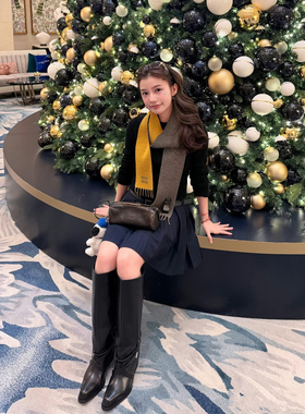 泓阳琳~宅女同款靴子~长筒靴女款冬季爆款长靴巨好看高筒骑士靴