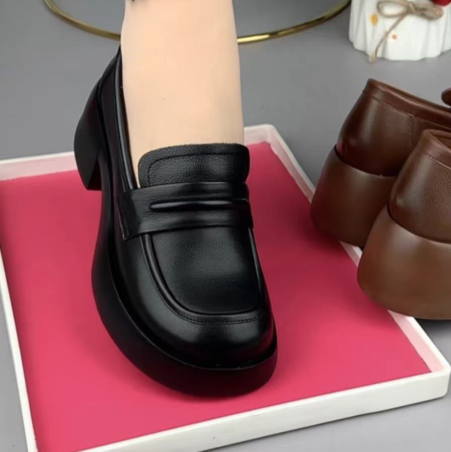 真皮小皮鞋软底单鞋女