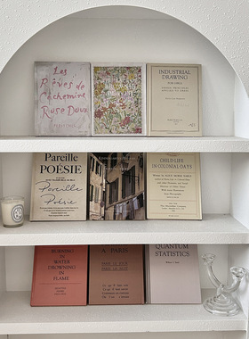 ins风复古英文做旧书道具本子笔记本拍照怀旧文艺记事本样板房