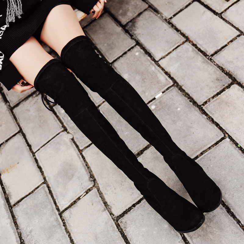 5050长靴女过膝2018新款过膝靴女学生平底韩