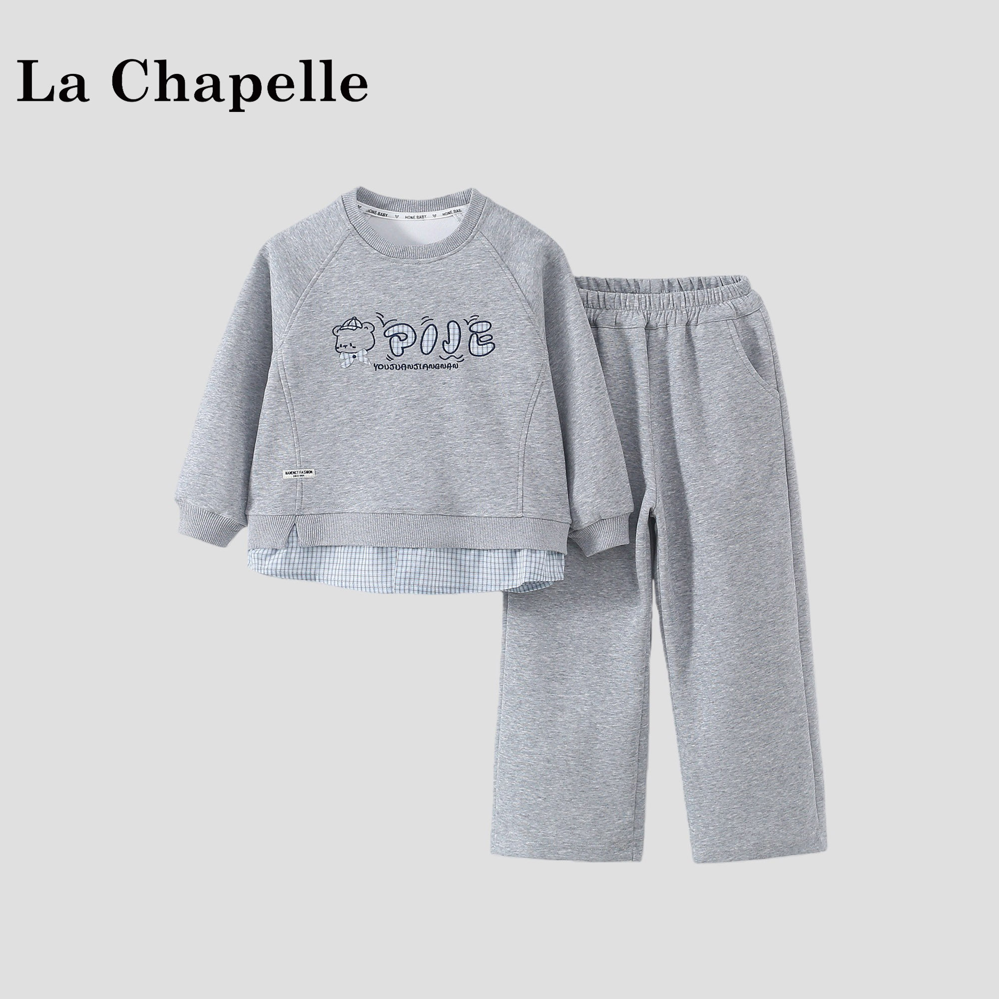 拉夏贝尔女童卫衣套装2026新款儿童衣服洋气上衣儿童休闲裤两件套