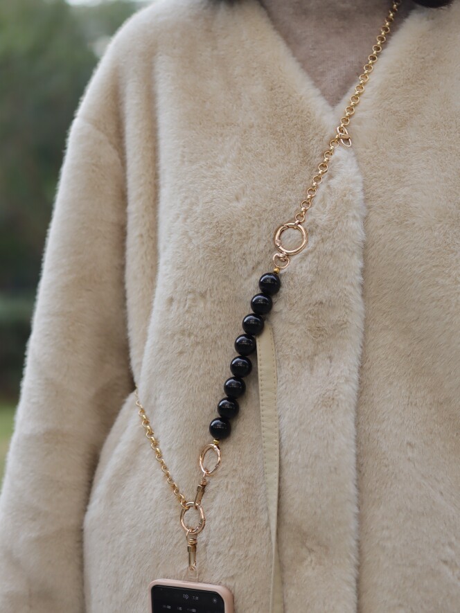 链条包袋单肩斜挎手机链多用防丢防摔时尚气质小香风多功能可调节