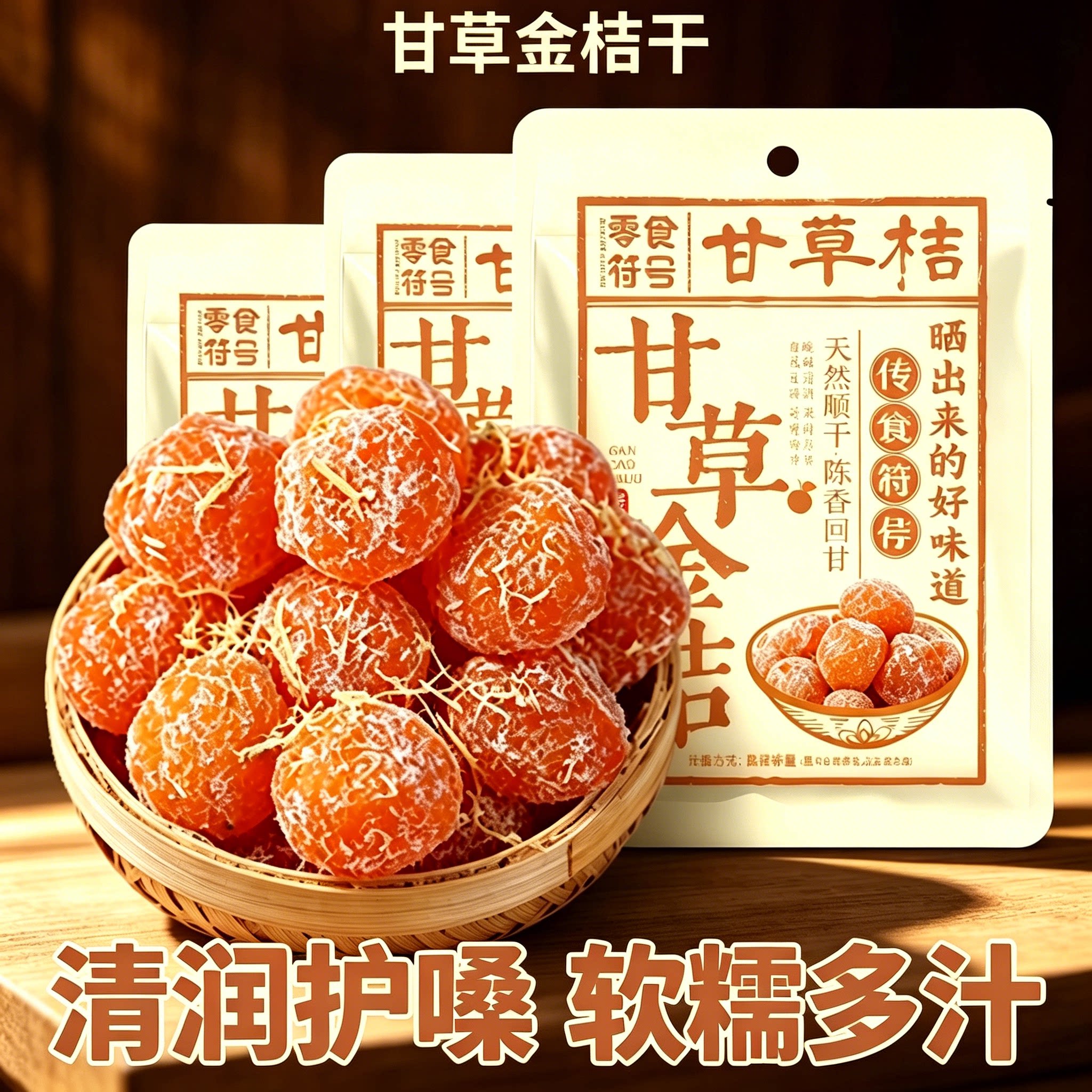 甘草金桔金橘干酸甜润喉解馋