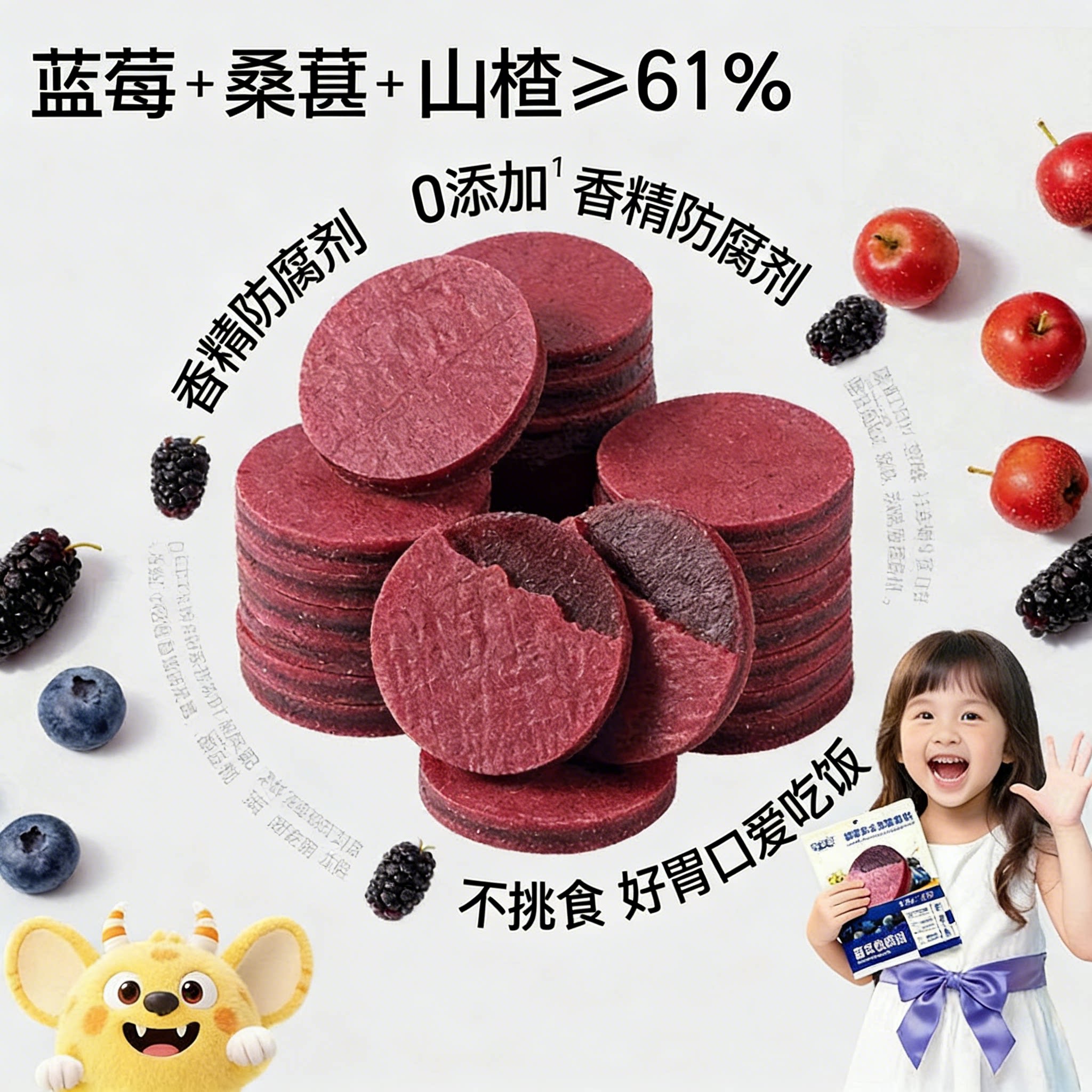 零味兽蓝莓桑葚夹心山楂片解馋