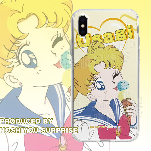 星曜日惊喜原创日系复古少女心美少女战士月野兔水冰月手机壳适用于苹果/华为/OPPO/VIVO/一加/三星