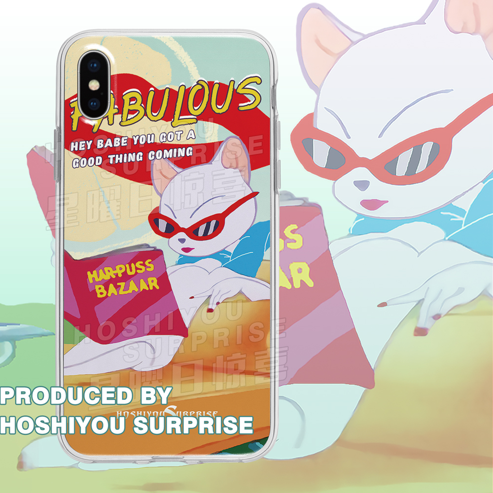 星曜日惊喜原创复古猫和老鼠时尚名媛猫咪手机壳适用于苹果/华为/OPPO/VIVO/一加/三星