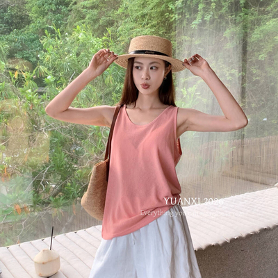 元熙-26夏上新透气麻棉超好穿无袖宽松背心(只卖背心)266139
