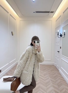 【WK】“奢宠冬日”进口托卡双穿卷毛羊皮毛一体皮草外套K2508