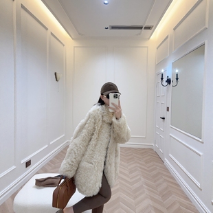 进口托卡双穿卷毛羊皮毛一体皮草外套K2508 奢宠冬日