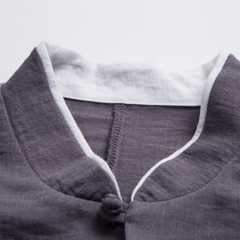 CUSTOMIZED LOGO EMBROIDERY HIGH-END OLD CHINESE MEDICINE HALL PHYSICIAN UNIFORM THERAPIST MASSAGER SIMPLE TANG COSTUME LIGHT AND THIN ANCIENT COSTUME