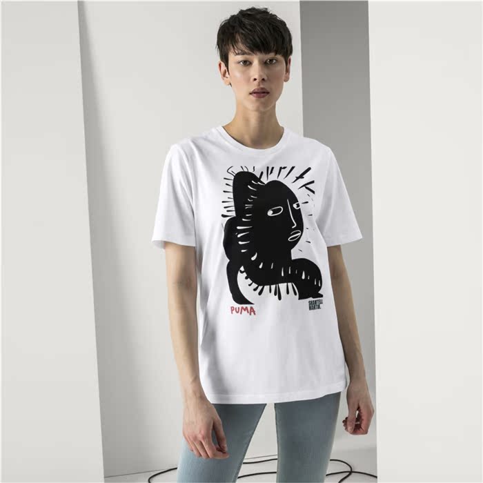 代購PUMA x SHANTELL MARTIN彪馬涂鴉聯名款女子個性潮流短袖T恤