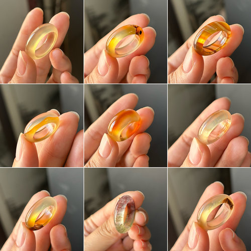 七日拂晓 Chiyoko 小金冰 有意境 特色感觉 新中式戒指 冰彩玛瑙