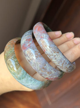 七日拂晓 紫色水草 紫气东来 特大号 内径64-65-66 妈妈款镯子女