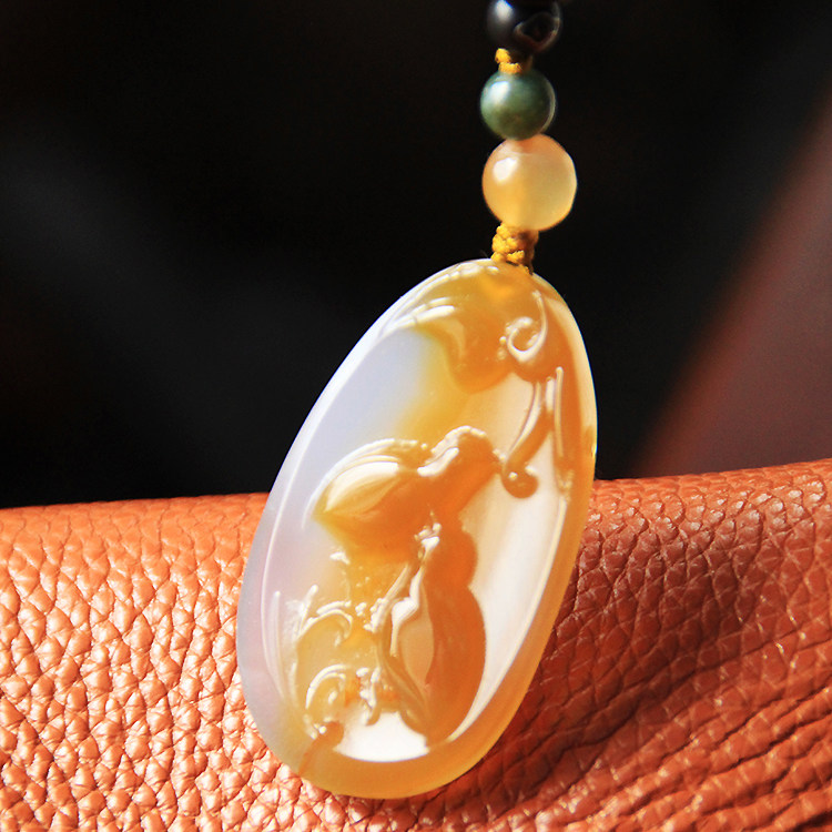 《西方的庭院》小鸡 戈壁玛瑙 雕刻可爱宝宝奇幻蓝黄色冰种水冲料