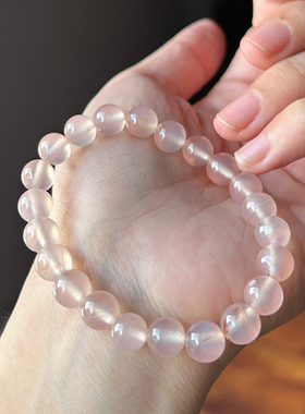 Chiyoko 冰糖朱砂玛瑙 通透水润8mm 肉桂水粉色 存货不多巴西玛瑙