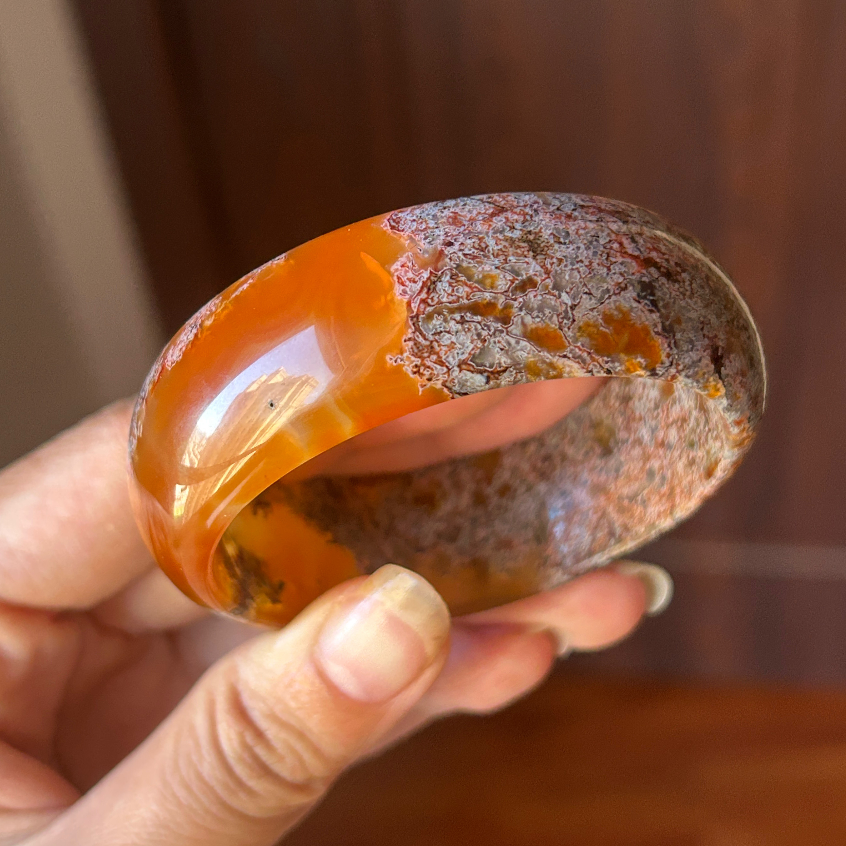《深思熟雪穗》红色冰飘水草玛瑙手镯阜新玛瑙镯子 阜新特产56