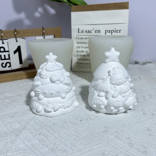 三丽鸥圣诞树库洛米美乐蒂香薰石膏车载家居摆件手工diy硅胶模具